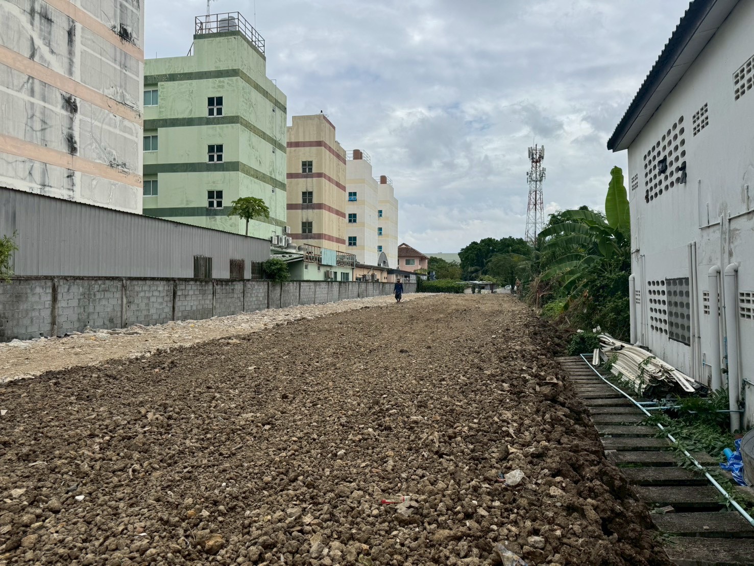 ไซต์งานก่อสร้าง - พื้นที่เตรียมพร้อมสำหรับงานถมดินและรากฐาน