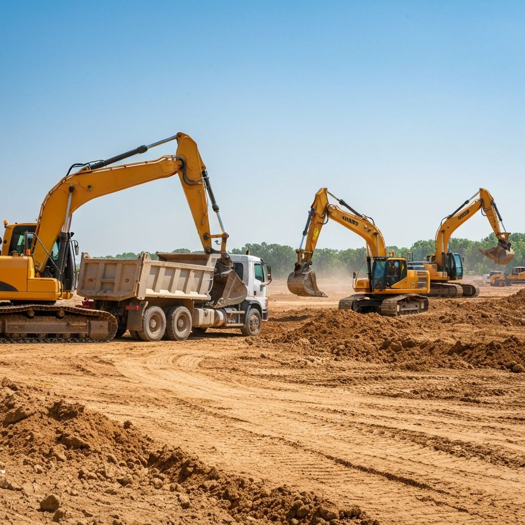 งานขุดปรับพื้นที่